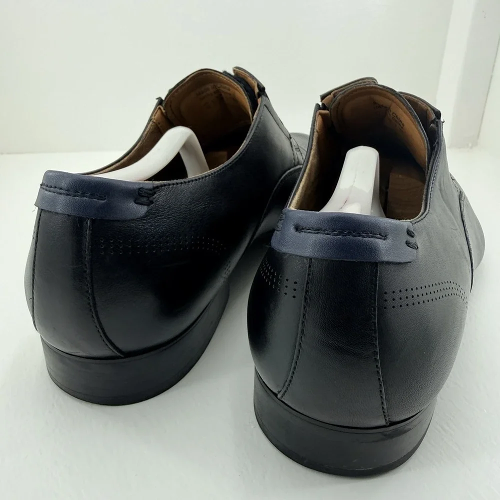 ALDO Men's Black Leather Cap Toe Oxford Dress Shoes Size 12 Lace Up Formal